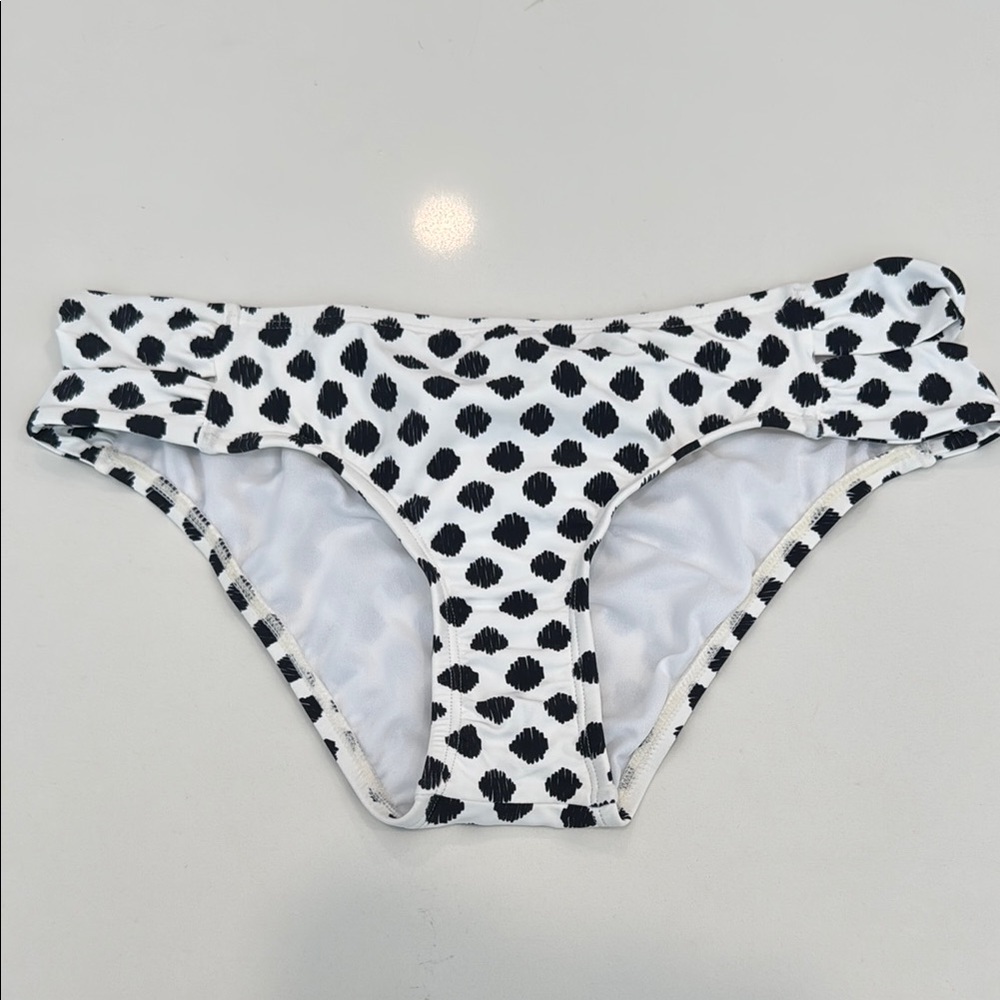 Antonio Melani Black and White Polka Dot Bikini Bottom